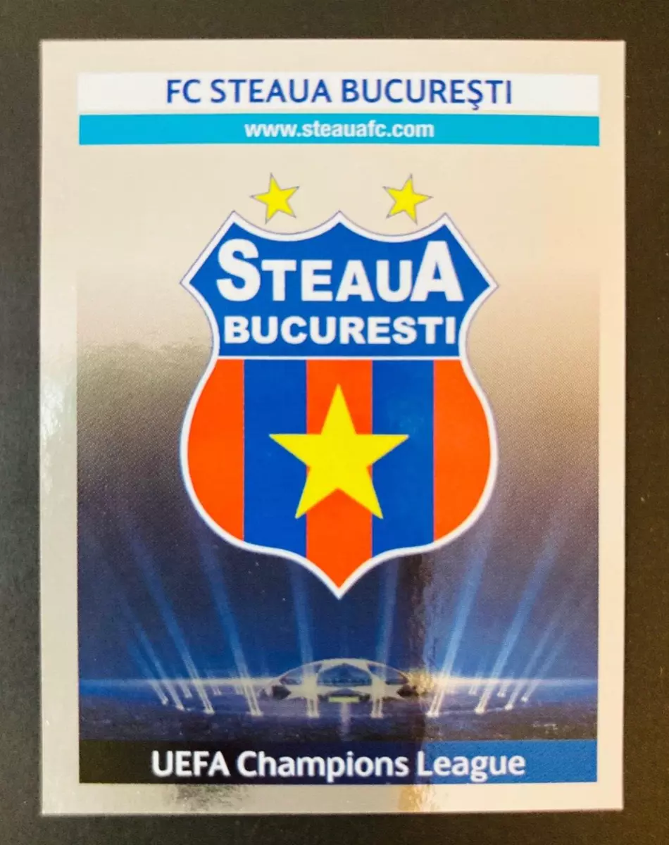 2013-14 Panini Champions League sticker # 382 Steaua Bucureşti Foil Logo  Crest