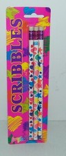 Vintage Lisa Frank Pencils- Set of 3 Scribbles New Sealed Package Late 1980's
