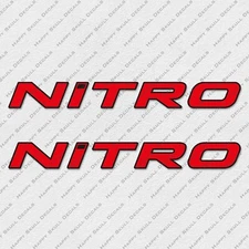 TRACKER MARINE NITRO BOAT RED/BLACK DECALS STICKERS Set of 2 30" LONG