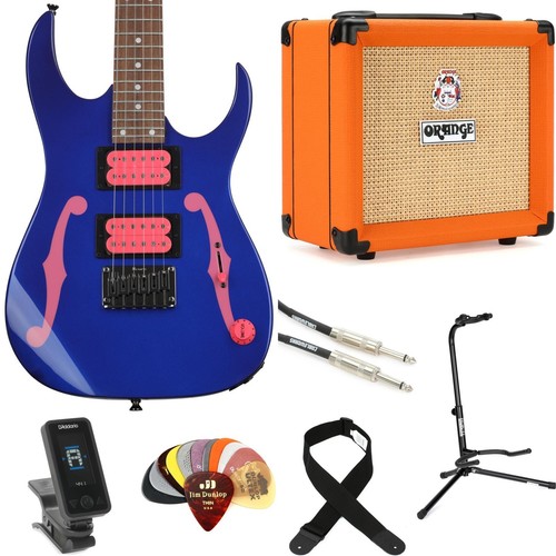 Ibanez Paul Gilbert Signature PGMM11 Electric Guitar and Orange Crush 12 Amp