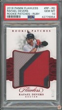 2018 PANINI FLAWLESS ROOKIE PATCHES RUBY RAFAEL DEVERS #RP-RD PSA 10 POP 1 (954)