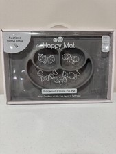 Ezpz The Happy Mat Toddler Feeding Plate First Foods Silicone - Light Gray