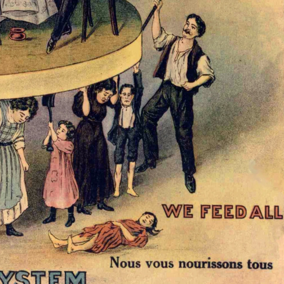 Póster Pirámide del Sistema Capitalista 1911, propaganda comunista anticapitalista Foto 3 de 3