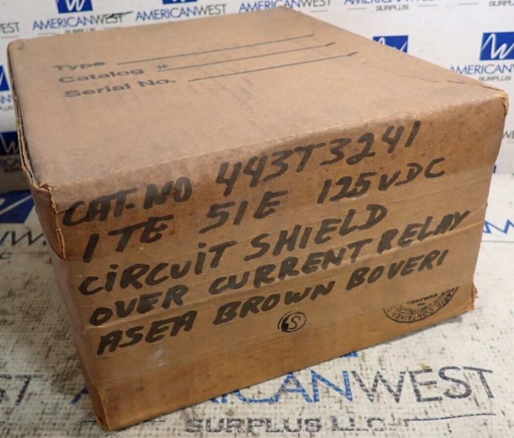 NEW - ABB 443T3241 Circuit Shield Overcurrent Relay ITE 51E 125 VDC