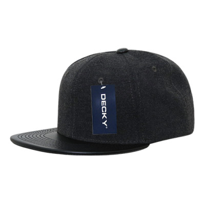 2/3/5/10 Pack Of Decky Unisex 6 Panel Melton Vinyl Snapback Cap - 1115