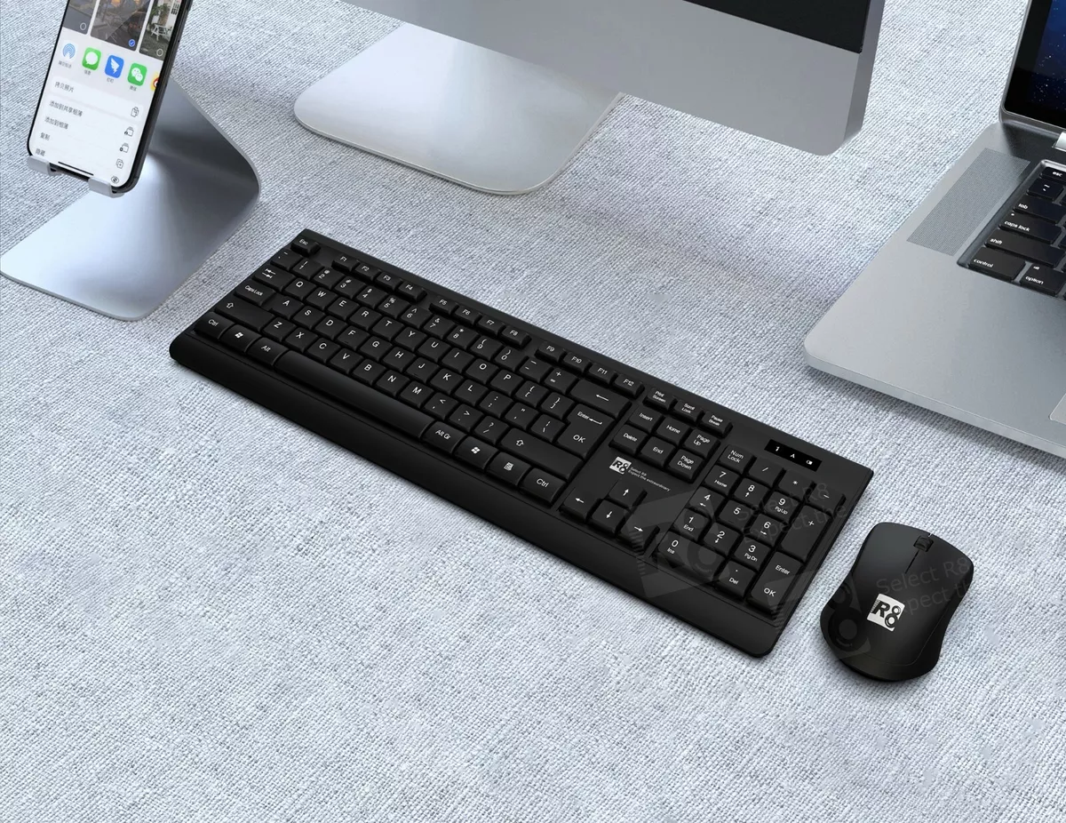 2.4GHz Wireless Keyboard and Mouse Combo Set Full Size For PC 