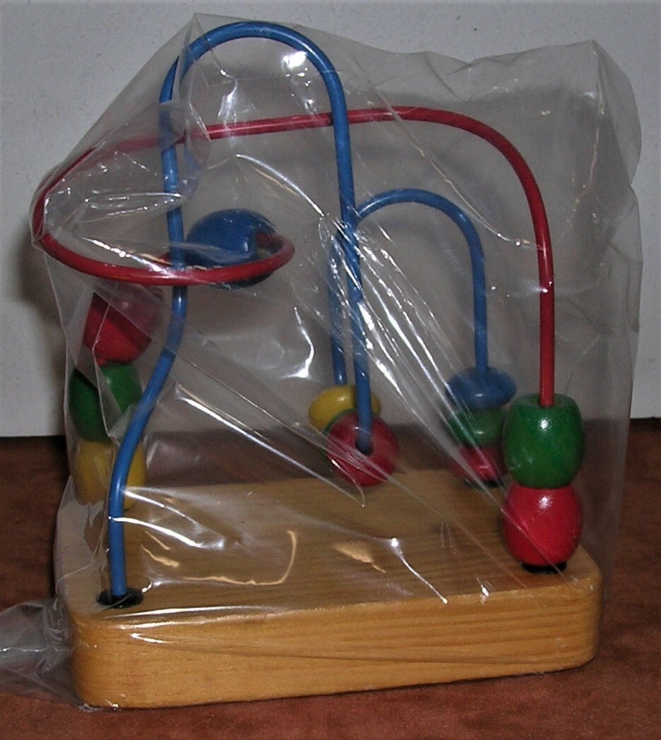 Small Educational Wood Beads on Wire Toy Classroom Toy 5