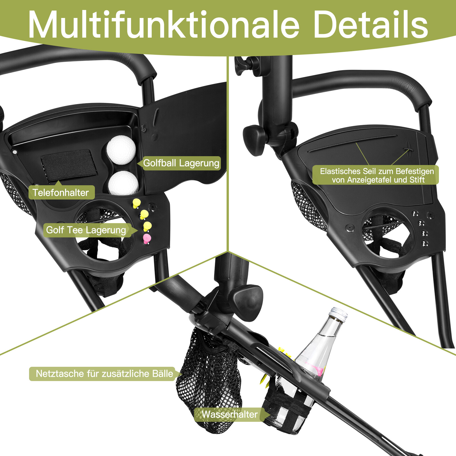 Universal Golfwagen Halterung Für Auto-Rücksitz - Praktischer Taschenträger Für Golfclubs