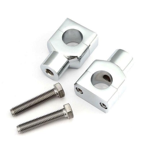 25mm Motorcycle 1" Chrome Handlebar Risers Fit for Harley Sportster Dyna Softail - Foto 2 di 9