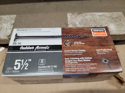 Simpson Strong-Tie SDWS22512DBB-R50 - 5-1/2'' x .220 Outdoor Accents Structural