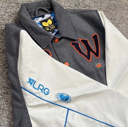 WU TANG X LRG JACKET SIZE 3XL CREAM VARSITY WOOL JACKET LIFTED RESEARCH GROUP - Picture 4 of 11