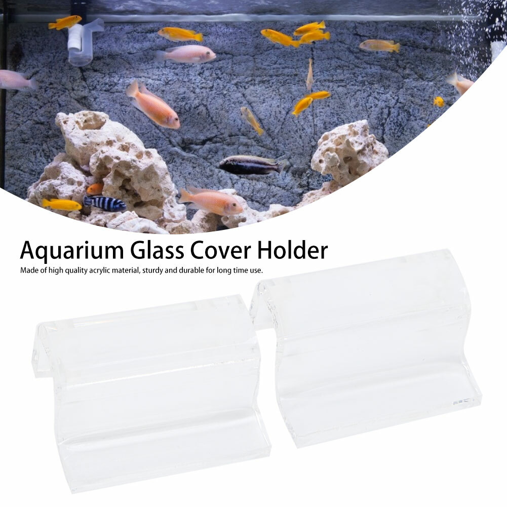 Durable Aquarium Fish Tank Glass Cover Acrylic Clip Support Holder High