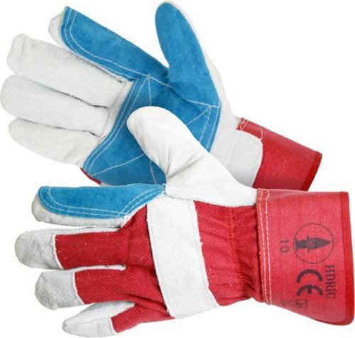 10 Pairs x Hide Rigger Gloves Leather Work Safety Heavy Duty Gauntlets - WS42x2
