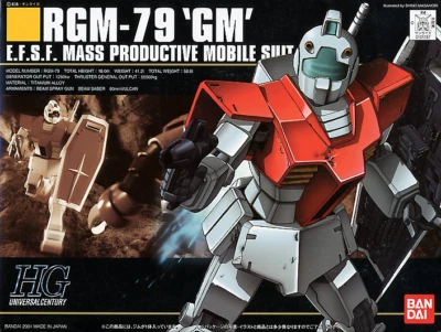 Gundam GM RGM-79 HGUC 1/144 Bandai High Grade Mobile Suit Model Kit - Image 1 of 2