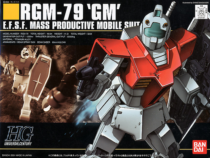 Gundam GM RGM-79 HGUC 1/144 Bandai High Grade Mobile Suit Model Kit