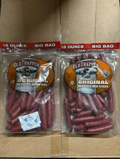 Old Trapper Original Beef Sticks 2 Bags,  15oz Resealable Bag, EXP 11/25