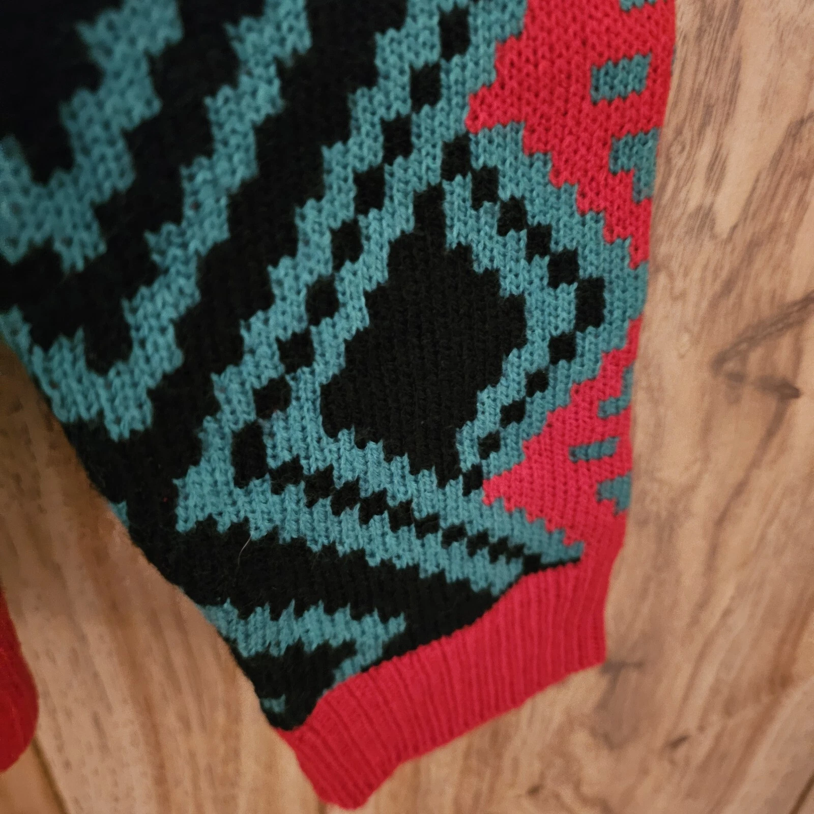 Joy Sweaters Ugly Christmas Sweater Womens Llama Medium Green Holiday Pullover