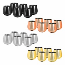 Echtwerk Weinbecher Wasserkelch Set 6tlg Edelstahl Becher 500 ml Wasserbecher