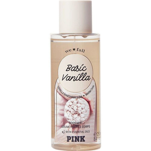 NEW Victoria's Secret PINK Basic Vanilla Fragrance Body Mist 250ml 8.4 oz