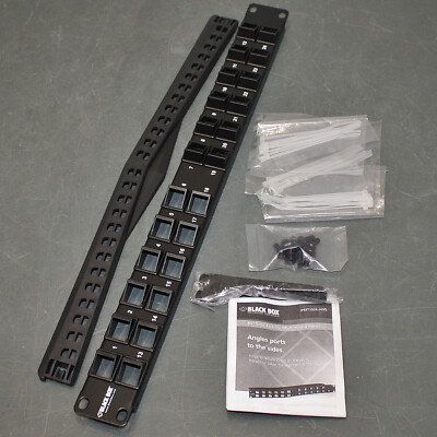 Black Box Multimedia Patch Panel JPMT1024-ANG, Angled 24-Port, 19'' x 1.75'',  1U