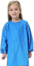 Kids Painting Aprons 100 Cotton Children Craft Smock Long Sleeve for School