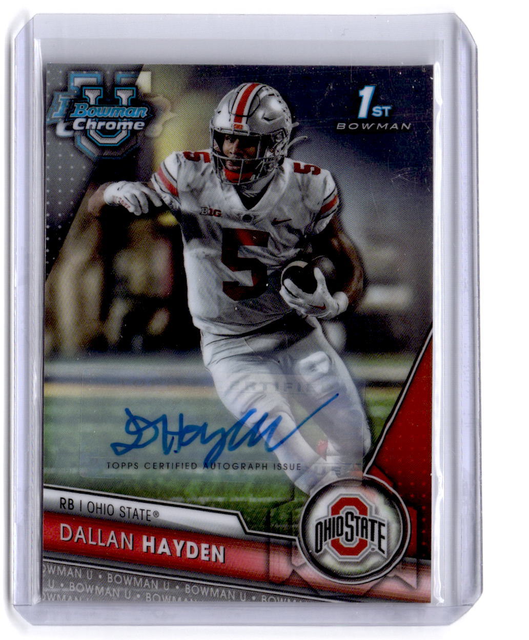 2023 Bowman University Chrome #134 Dallan Hayden Chrome Prospect Autographs