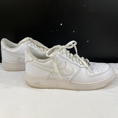 Nike Air Force 1 Mens White Low Top Sneakers Size 9 SKU 6557