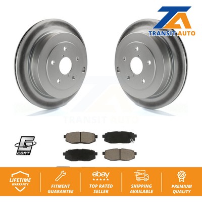 [Rear] Coated Disc Brake Rotors And Ceramic Pads Kit For Subaru Tribeca B9