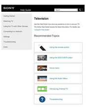 Sony XBR-65X930D Owners Manual