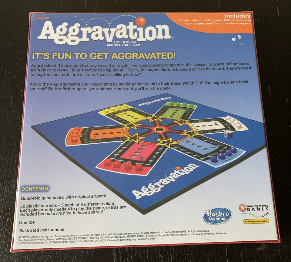 Juego de mesa de carreras de mármol agravation original con ilustraciones originales - NUEVO Foto 2 de 2