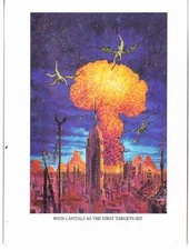 1981 KEITH G. STILLWAGON Earth Aid Society Broadside card HALF-WAY NUCLEAR WAR