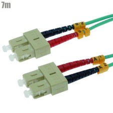 7M SC-SC 10Gb OM3 Fiber Optic Duplex Multimode 50/125 Optical Patch Cable Aqua