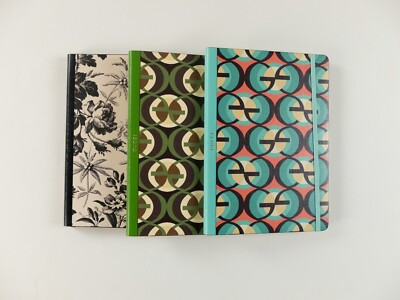(NO CUSTOMS TAX) 3 x GUCCI Lifestyle Cascade & Herbarium print Demetra notebooks