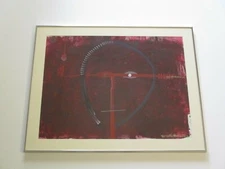 CASTELLANO  PAINTING CUBIST CUBISM FACE RARE SURREALISM MODERNISM EXPRESSIONISM