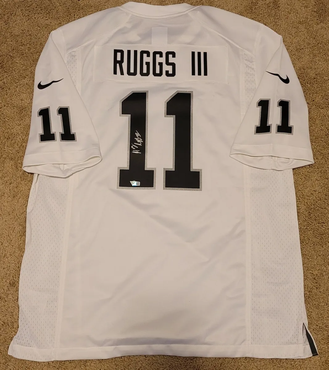 Henry Ruggs III Signed Nike Las Vegas Raiders Road Jersey Fanatics Hologram