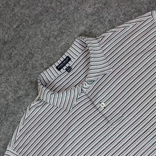 Peter Millar Crown Crafted Polo Shirt Men's 2XL Golf Purple Gray Striped