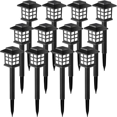 Solar Pathway Lights Outdoor LED Solar Powered Garden Lights 12 Pack Waterproof