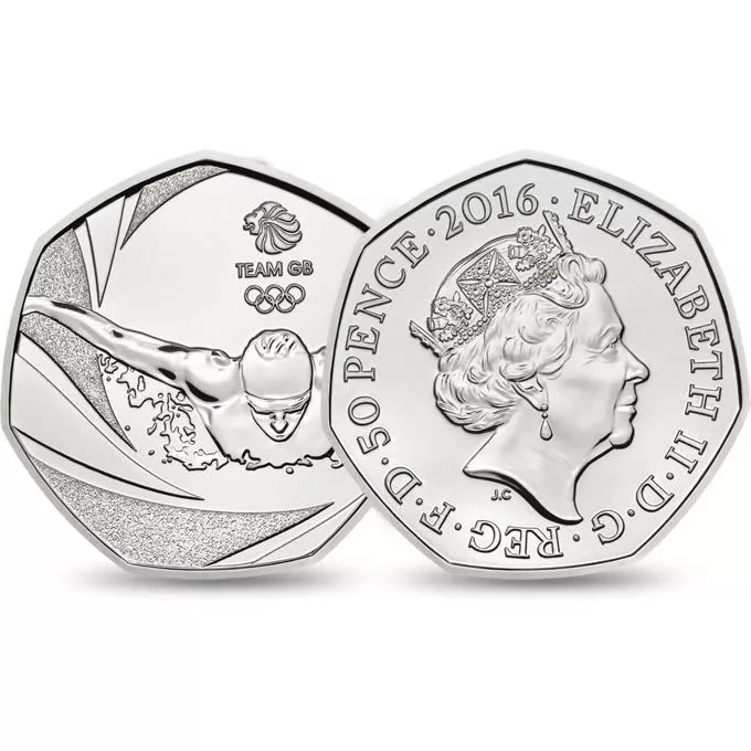 Reino Unido 50 pence 2016 - XXXI Jogos Olímpicos de Verão, Rio de