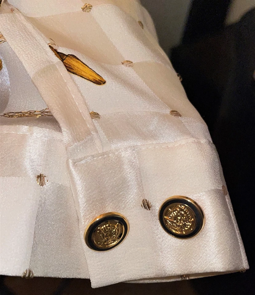 CAMISA VINTAGE PLATA HOMBRE 100% SEDA TALLA XL Foto 4 de 4