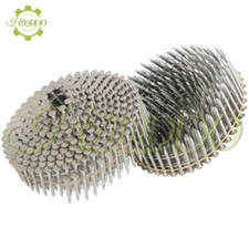 1200Pcs Stainless Steel 1-1/4” ×.09” Ring Shank Siding Nails 15 Degree Wire Coil