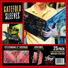 Gatefold Outer LP Sleeves for 12 Inch Vinyl Record Storage 3 25 Pack, Clear