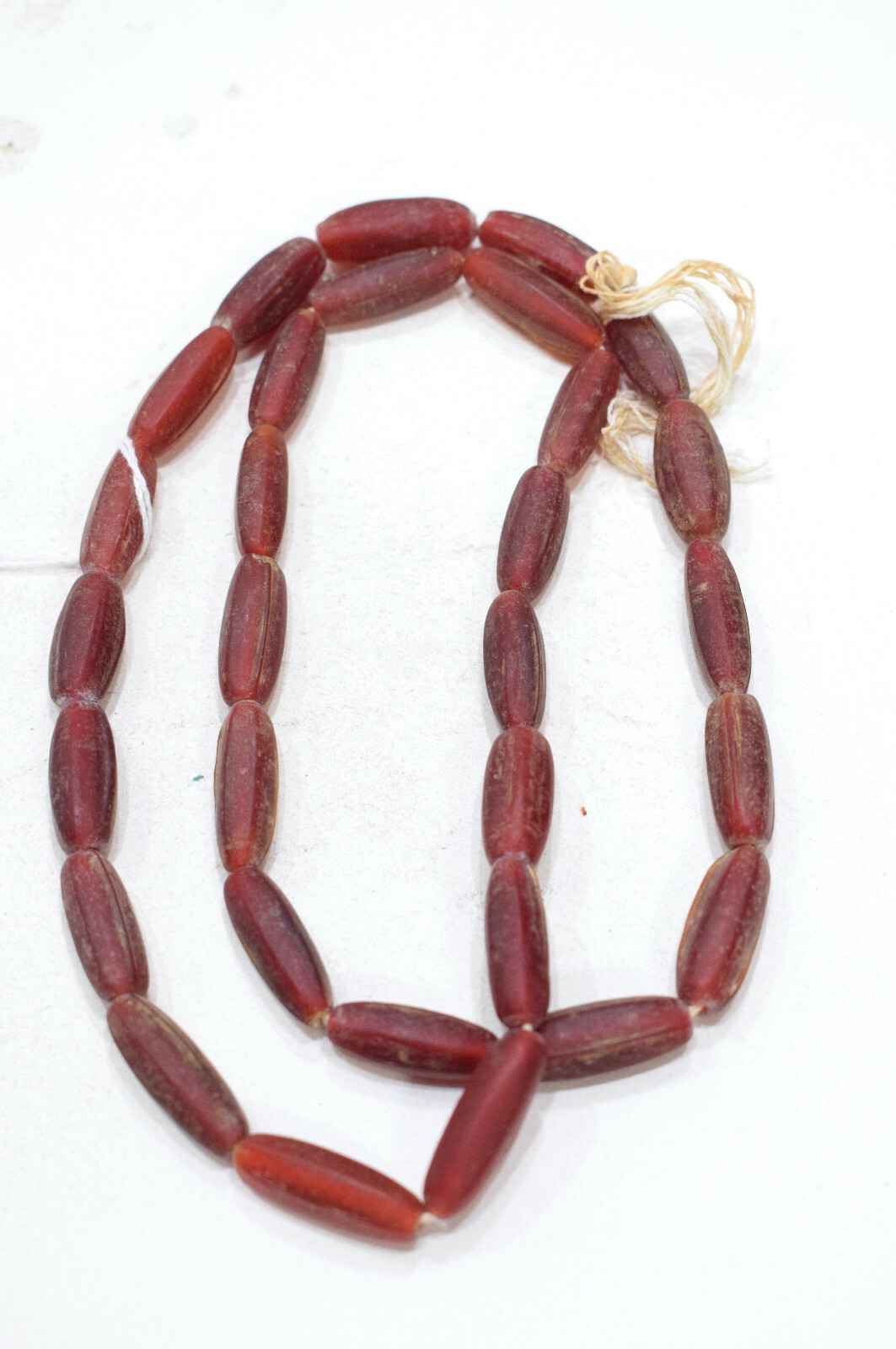 Beads African Old Red Glass Tube Beads 2425mm eBay
