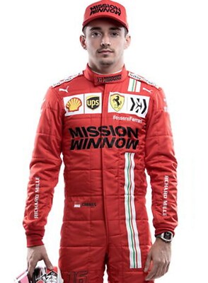 Charles Leclerc 2021 Model Ferrari F1 Race Suit Level 2 Go Kart Racing Suit