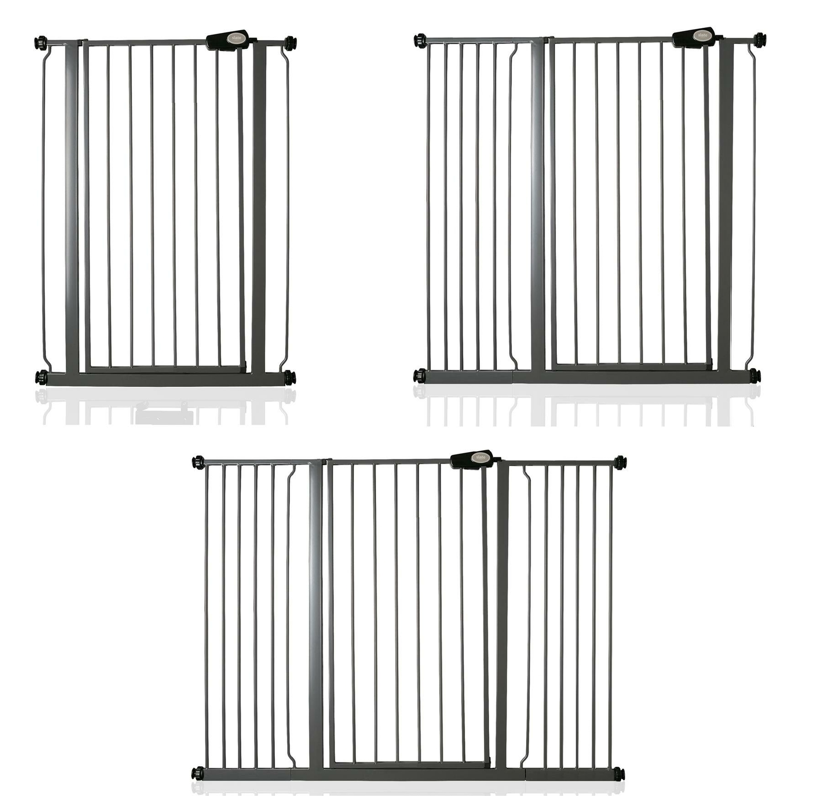 Safetots Foldaway Safety Gate Wide Concertina Baby Gate Grey 60125.5cm