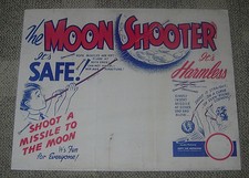 MOON SHOOTER STORE DISPLAY C. 1950'S SPACE TOY ROPE MISSILES HOPPY TAW