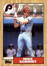 Mike Schmidt 1987 Topps #430 Philadelphia Phillies FREE SHIPPING AutographDen
