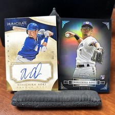 2014 Immaculate Norichika Aoki Auto /99 & 2012 Bowman Sterling RC/199 2 card lot