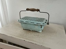 Alte Fussheizung Shabby Frankreich Emaille Brocante Vintage Stövchen Landhaus