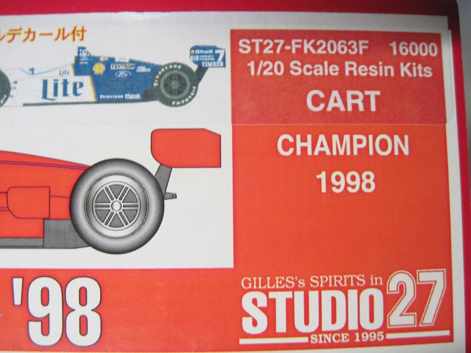 Kit Studio 27 1/20 1998 Target Reynard CART Champion Indy Alex Zanardi Foto 3 de 4