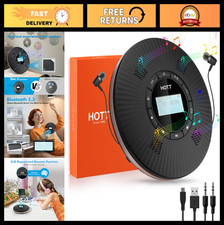 Portable CD Player with Bluetooth 5.3, 4 Speakers, Anti-Skip, FM Transmitter, Re